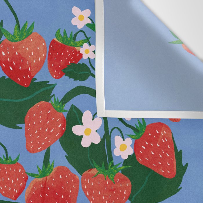 Potted Strawberries Wall Tapestry Gallery Image 3