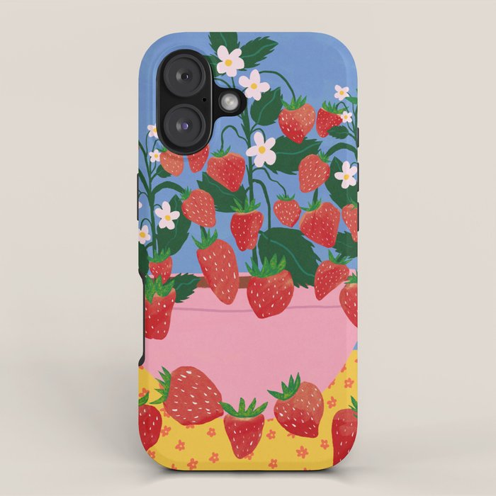 Potted Strawberries iPhone Case Gallery Image 1