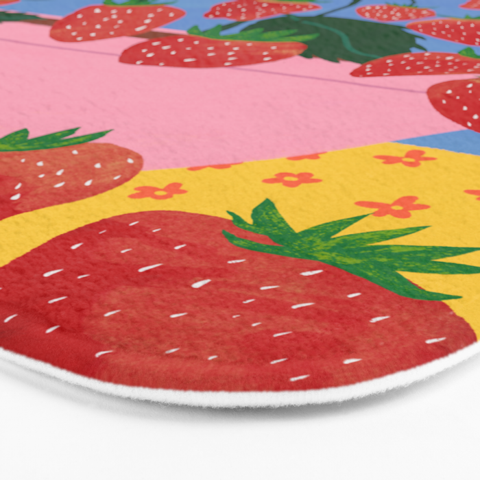 Potted Strawberries Bath Mat Gallery Image 3