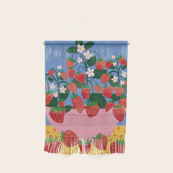 Potted Strawberries Wall Hanging Gallery Image 1
