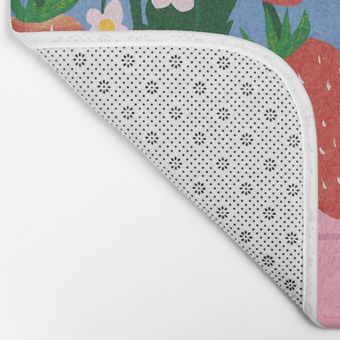 Potted Strawberries Bath Mat Gallery Image 2