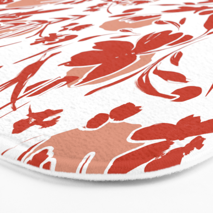 Wild flowering reddish meadow Bath Mat Gallery Image 3