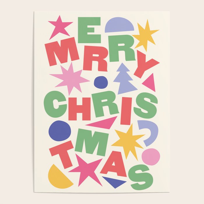 Abstract Merry Christmas Poster Gallery Image 4