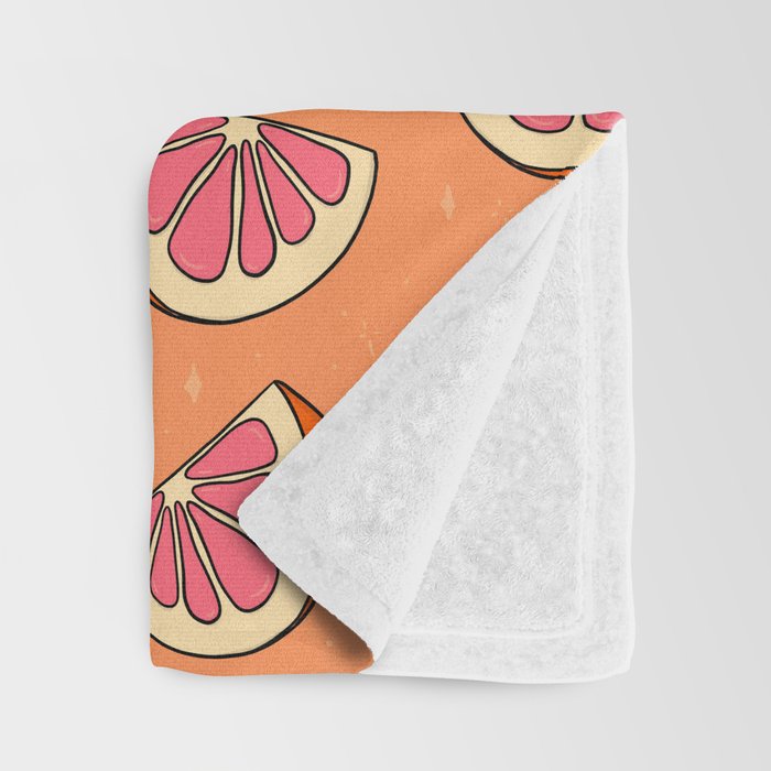 Grapefruit Print Throw Blanket Gallery Image 3