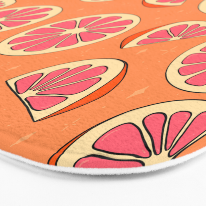 Grapefruit Print Bath Mat Gallery Image 3