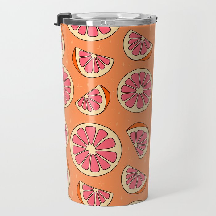 Grapefruit Print Travel Mug Gallery Image 3