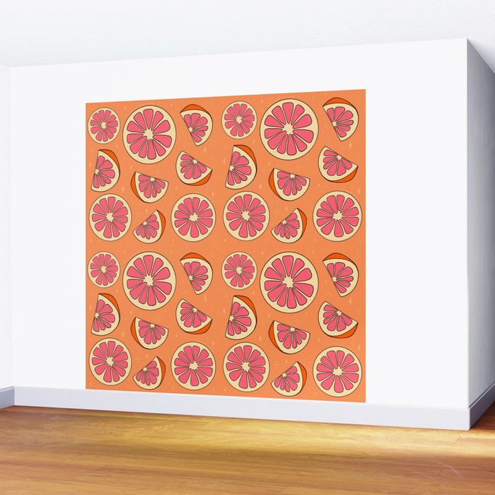 Grapefruit Print Wall Mural Gallery Image 2