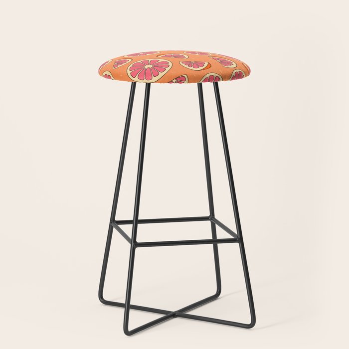 Grapefruit Print Stool Gallery Image 1