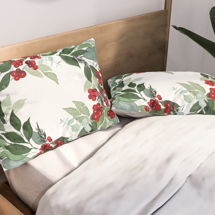 Holly Berry Pillow Sham Gallery Image 2