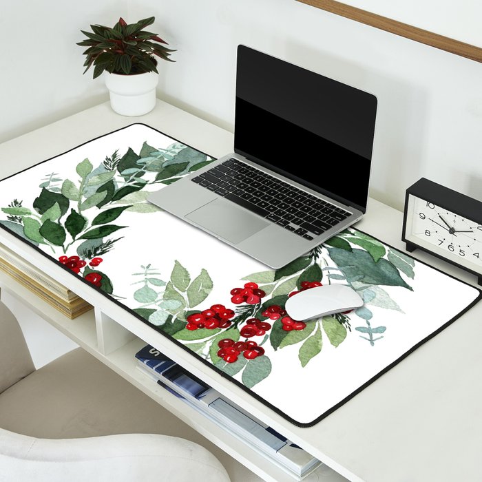 Holly Berry Desk Mat Gallery Image 2
