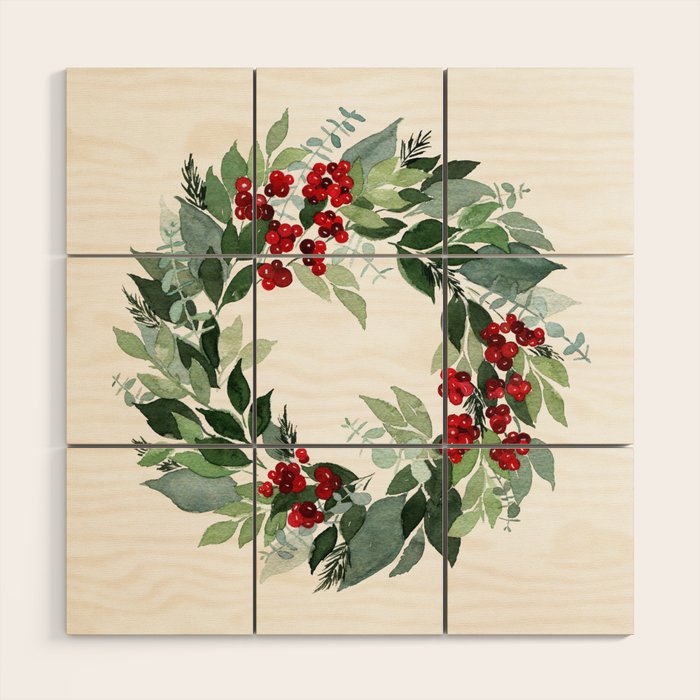 Holly Berry Wood Wall Art Gallery Image 1