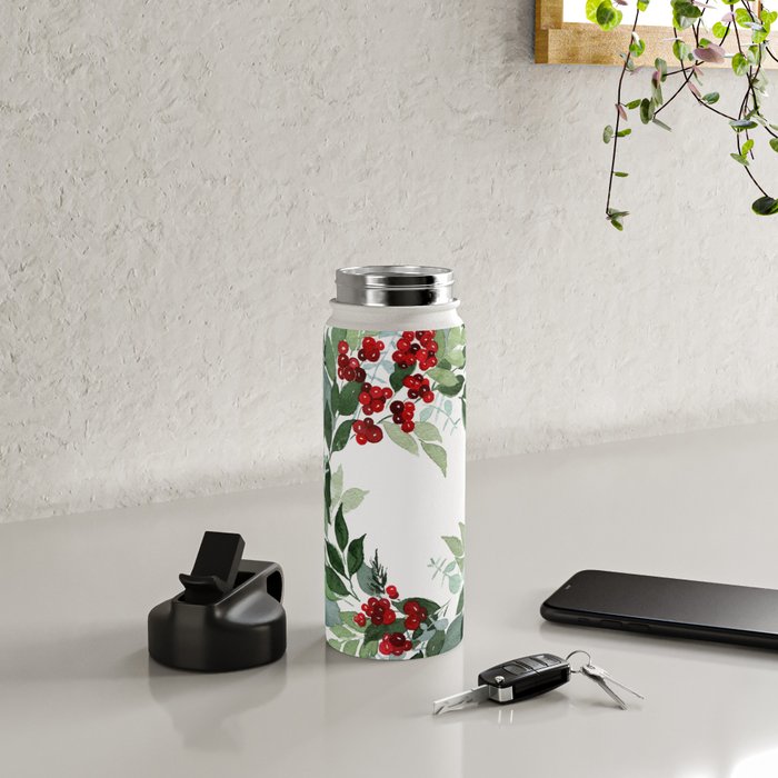 Holly Berry Water Bottle Gallery Image 4