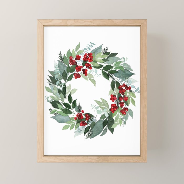 Holly Berry Mini Art Print Gallery Image 1
