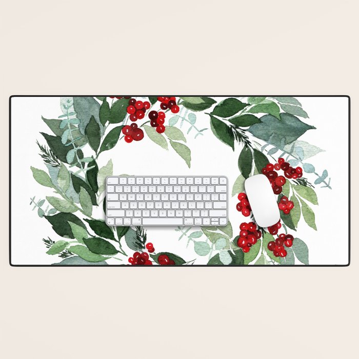 Holly Berry Desk Mat Gallery Image 1