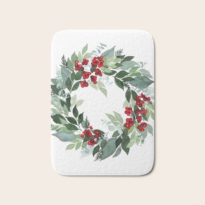 Holly Berry Bath Mat Gallery Image 1
