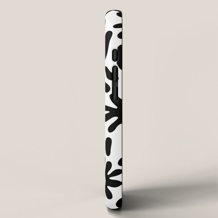 Abstract black and white flower nature art pattern iPhone Case Gallery Image 2