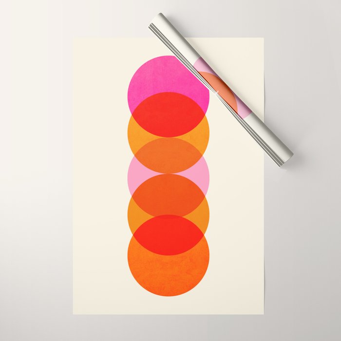Abstraction_COLOUR_CIRCLES_001 Wrapping Paper Gallery Image 1