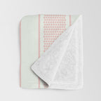 Vintage pastel pink stripes pattern Throw Blanket Gallery Image 3