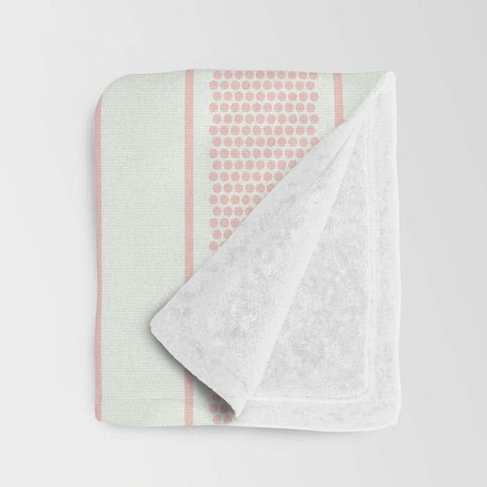 Vintage pastel pink stripes pattern Throw Blanket Gallery Image 3