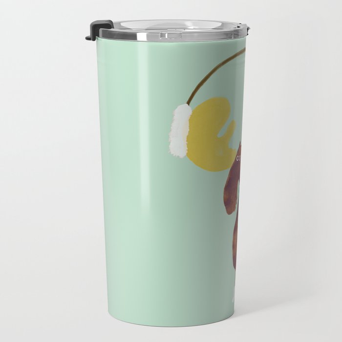 This moose is ready for winter Travel Mug Gallery Image 3