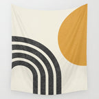 Mid century modern Sun and Rainbow Wall Tapestry Gallery Image 4
