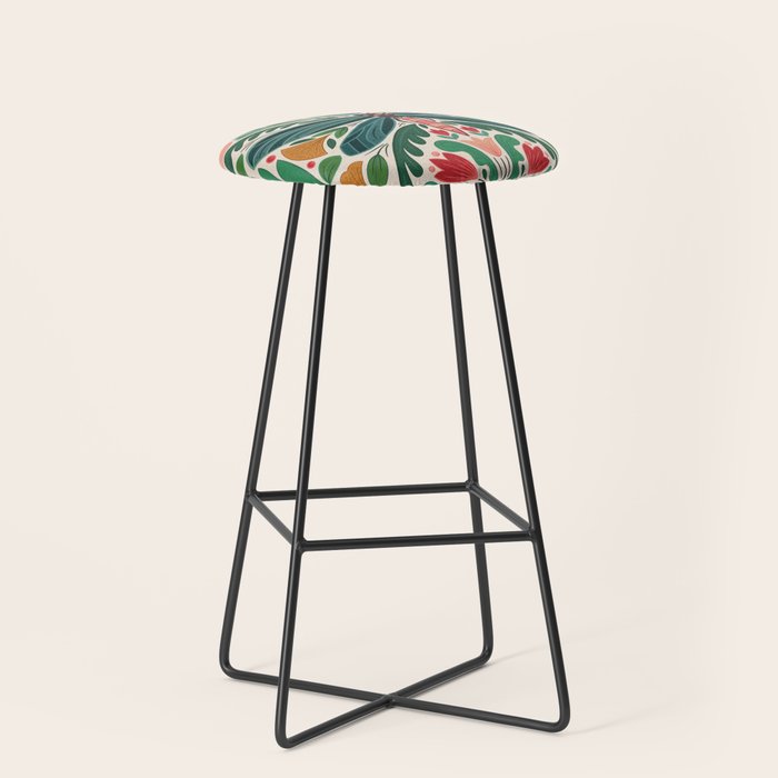 Dragonfly Folk Design Stool Gallery Image 1