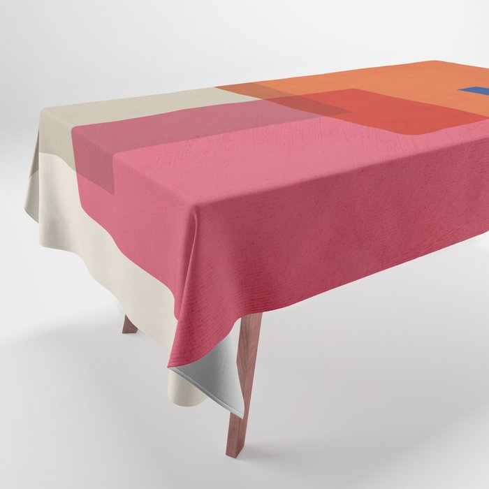 Chloe Pink Orange Blue Beige Tablecloth Gallery Image 1