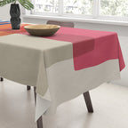 Chloe Pink Orange Blue Beige Tablecloth Gallery Image 3