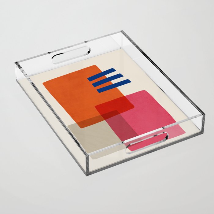 Chloe Pink Orange Blue Beige Acrylic Tray Gallery Image 1
