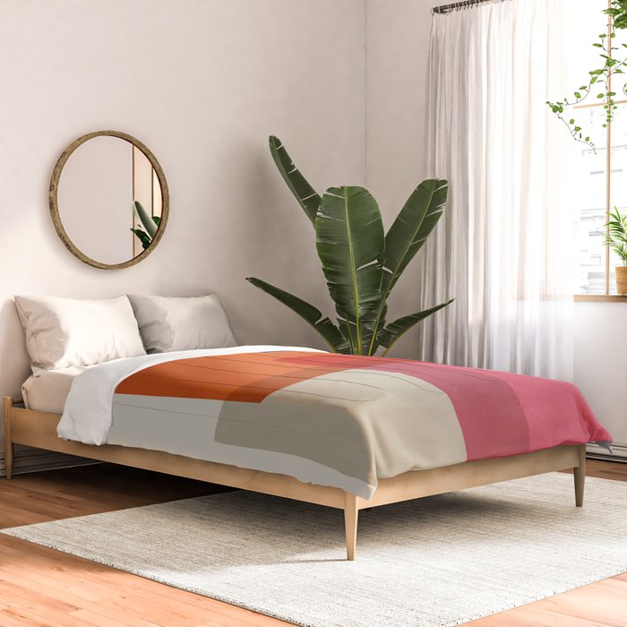 Chloe Pink Orange Blue Beige Comforter Gallery Image 2