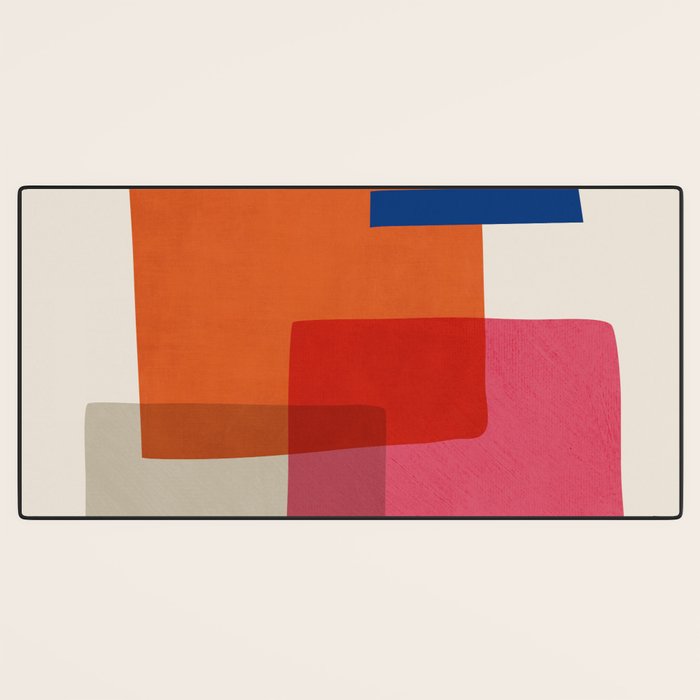 Chloe Pink Orange Blue Beige Desk Mat Gallery Image 3