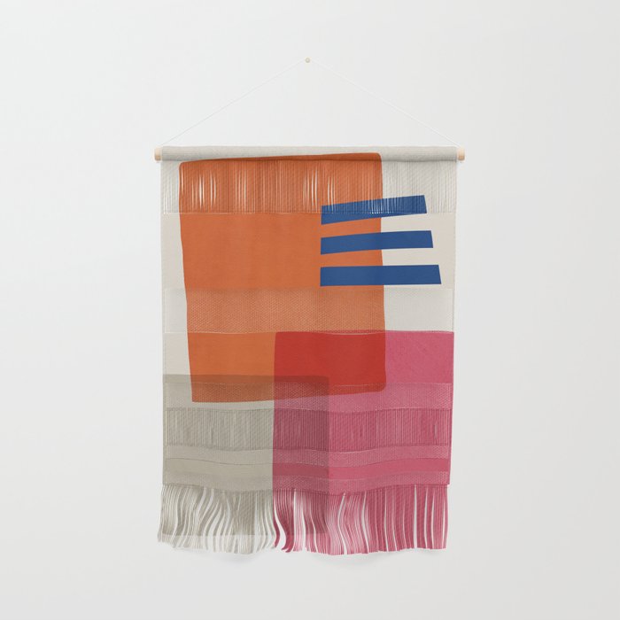 Chloe Pink Orange Blue Beige Wall Hanging Gallery Image 1
