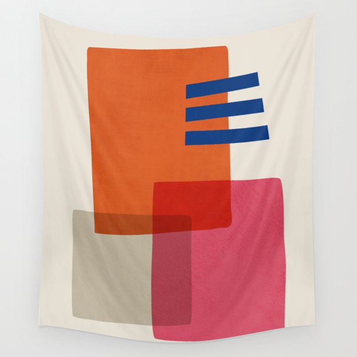 Chloe Pink Orange Blue Beige Wall Tapestry Gallery Image 1