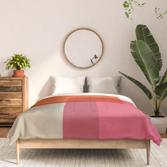 Chloe Pink Orange Blue Beige Comforter Gallery Image 3