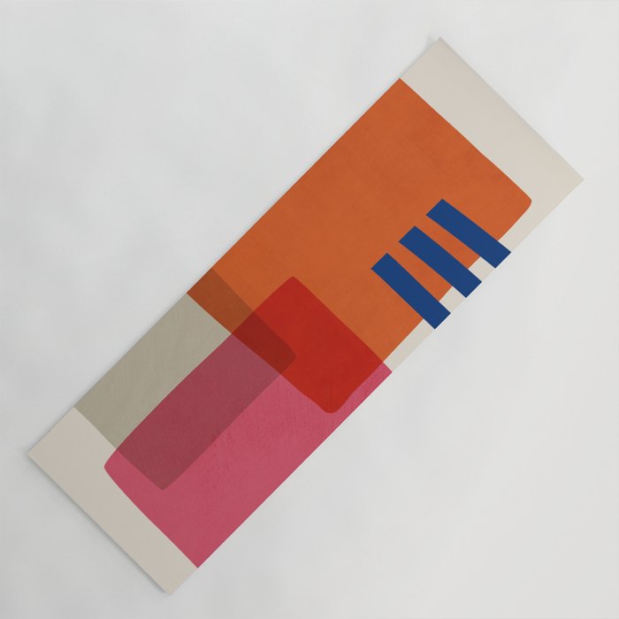 Chloe Pink Orange Blue Beige Yoga Mat Gallery Image 1