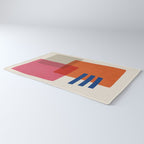 Chloe Pink Orange Blue Beige Rug Gallery Image 3