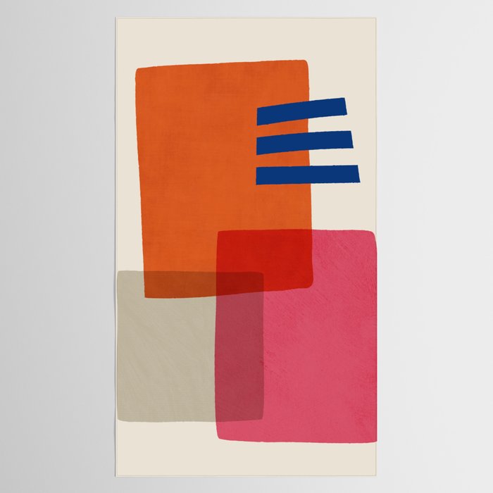 Chloe Pink Orange Blue Beige Tablecloth Gallery Image 2