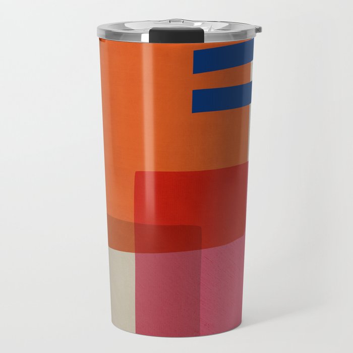 Chloe Pink Orange Blue Beige Travel Mug Gallery Image 1