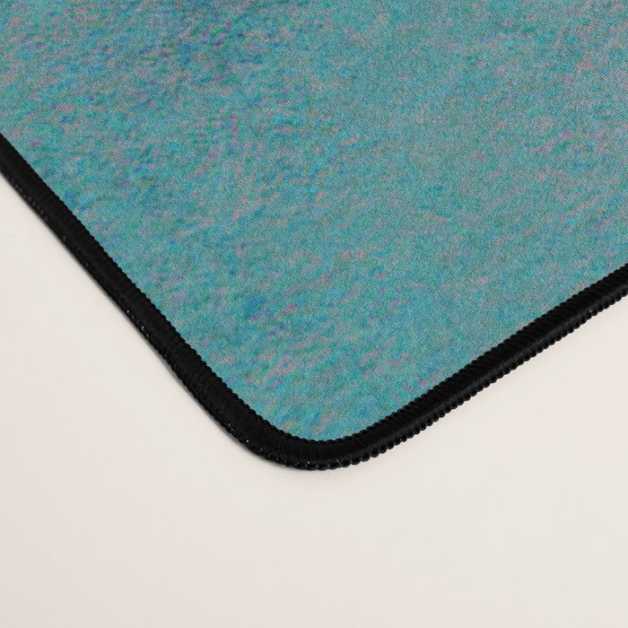 Teal Purple Gold Quatrefoil Moroccan Pattern Desk Mat Gallery Image 4
