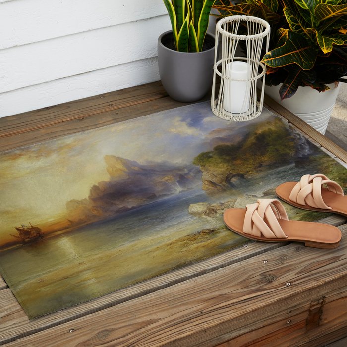 The Lotus Eaters by Thomas Moran Outdoor Rug Gallery Image 2
