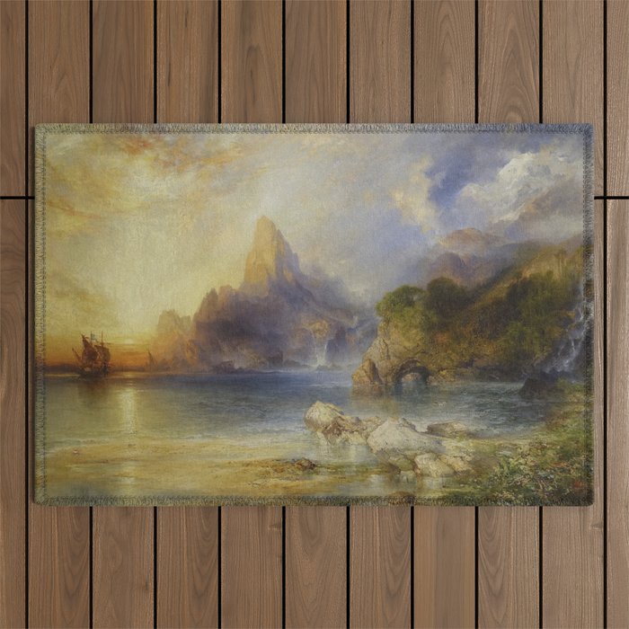 The Lotus Eaters by Thomas Moran Outdoor Rug Gallery Image 1