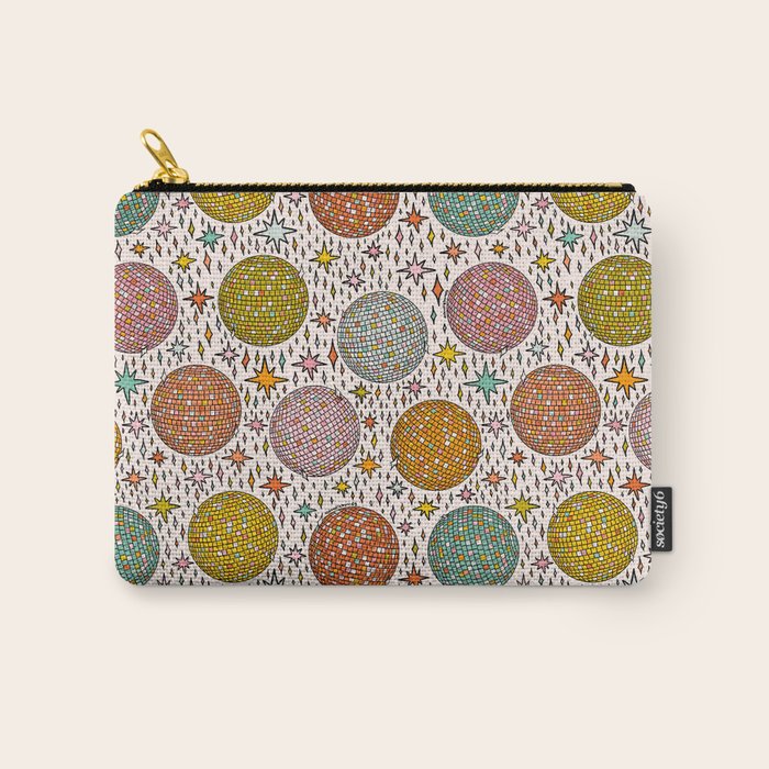 Rainbow Disco Ball Print Carry All Pouch Gallery Image 1