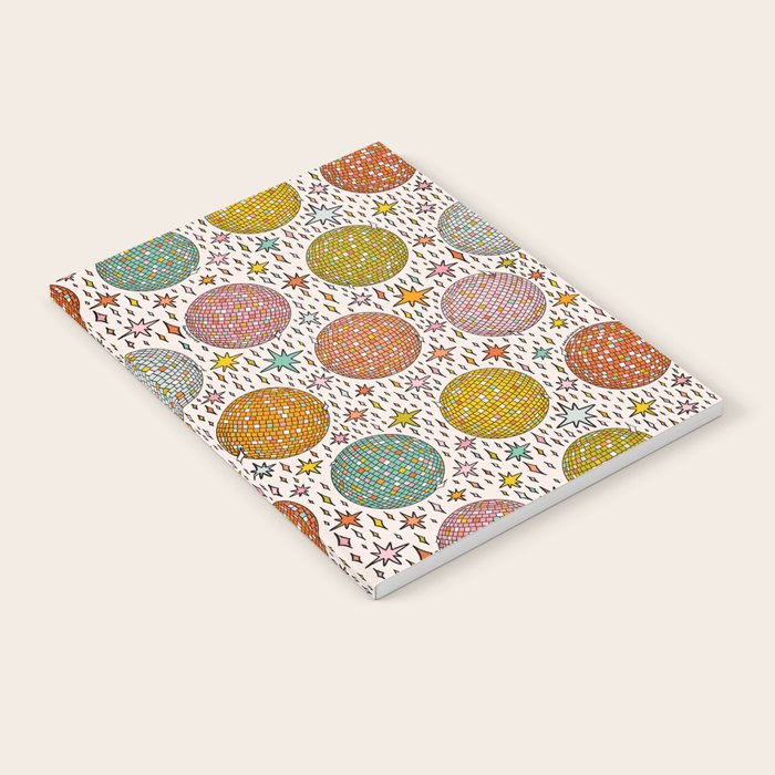 Rainbow Disco Ball Print Notebook Gallery Image 2
