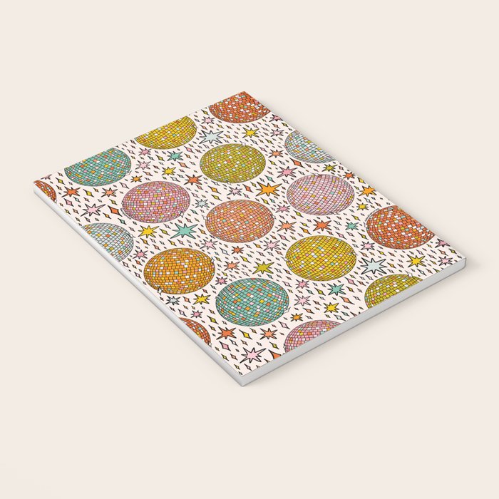 Rainbow Disco Ball Print Notebook Gallery Image 3
