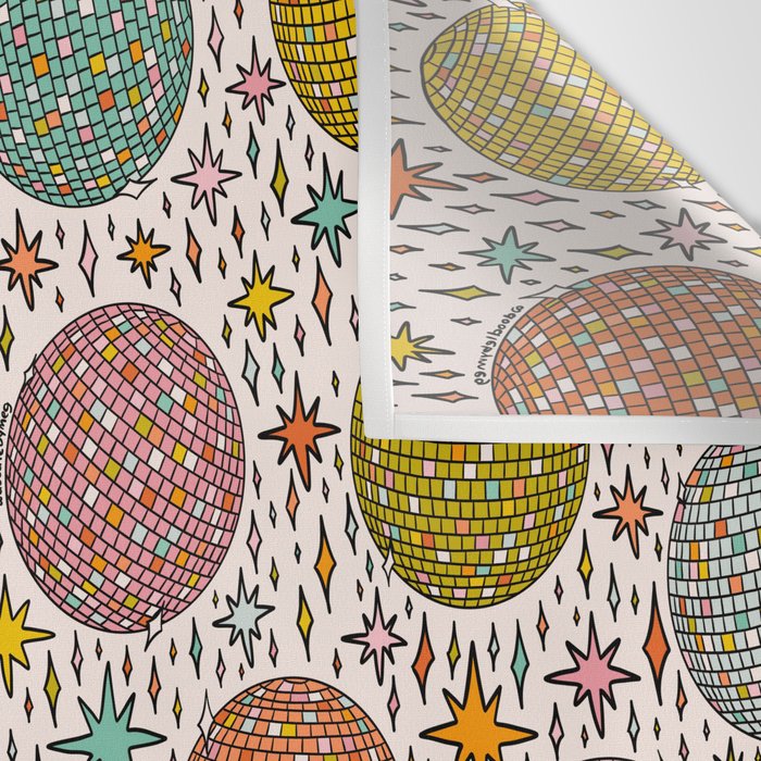 Rainbow Disco Ball Print Wall Tapestry Gallery Image 3