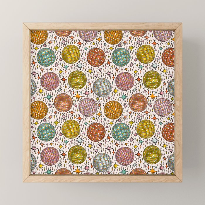 Rainbow Disco Ball Print Mini Art Print Gallery Image 1