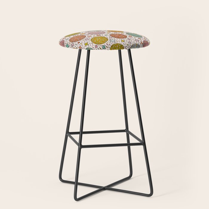 Rainbow Disco Ball Print Stool Gallery Image 1