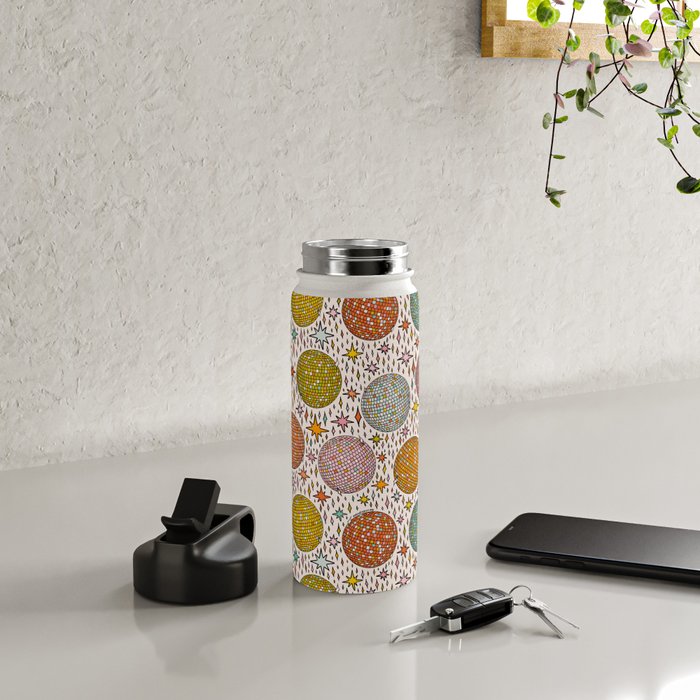 Rainbow Disco Ball Print Water Bottle Gallery Image 4