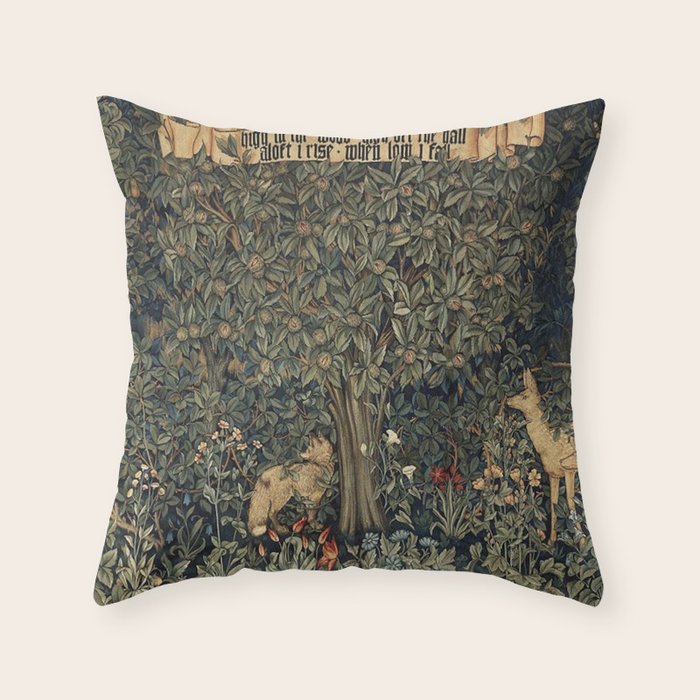William Morris Greenery Throw Pillow Gallery Image 6