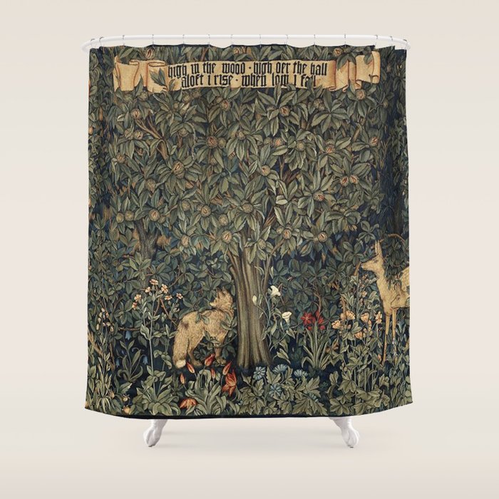 William Morris Greenery Shower Curtain Gallery Image 1